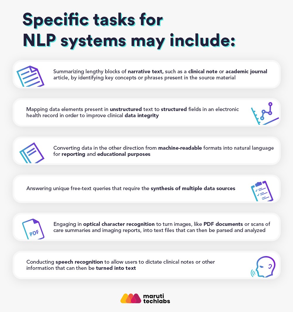 Specific Tasks For NLP Systems